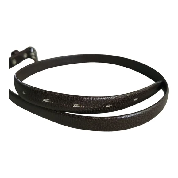 Vintage Brown Leather Wrap Belt with Horse Head Buckle – Cinturones Finos T-77-2 - Picture 8 of 9